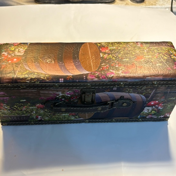 Vintage wine case with leather handle and accessories holds one bottle - Picture 4 of 8